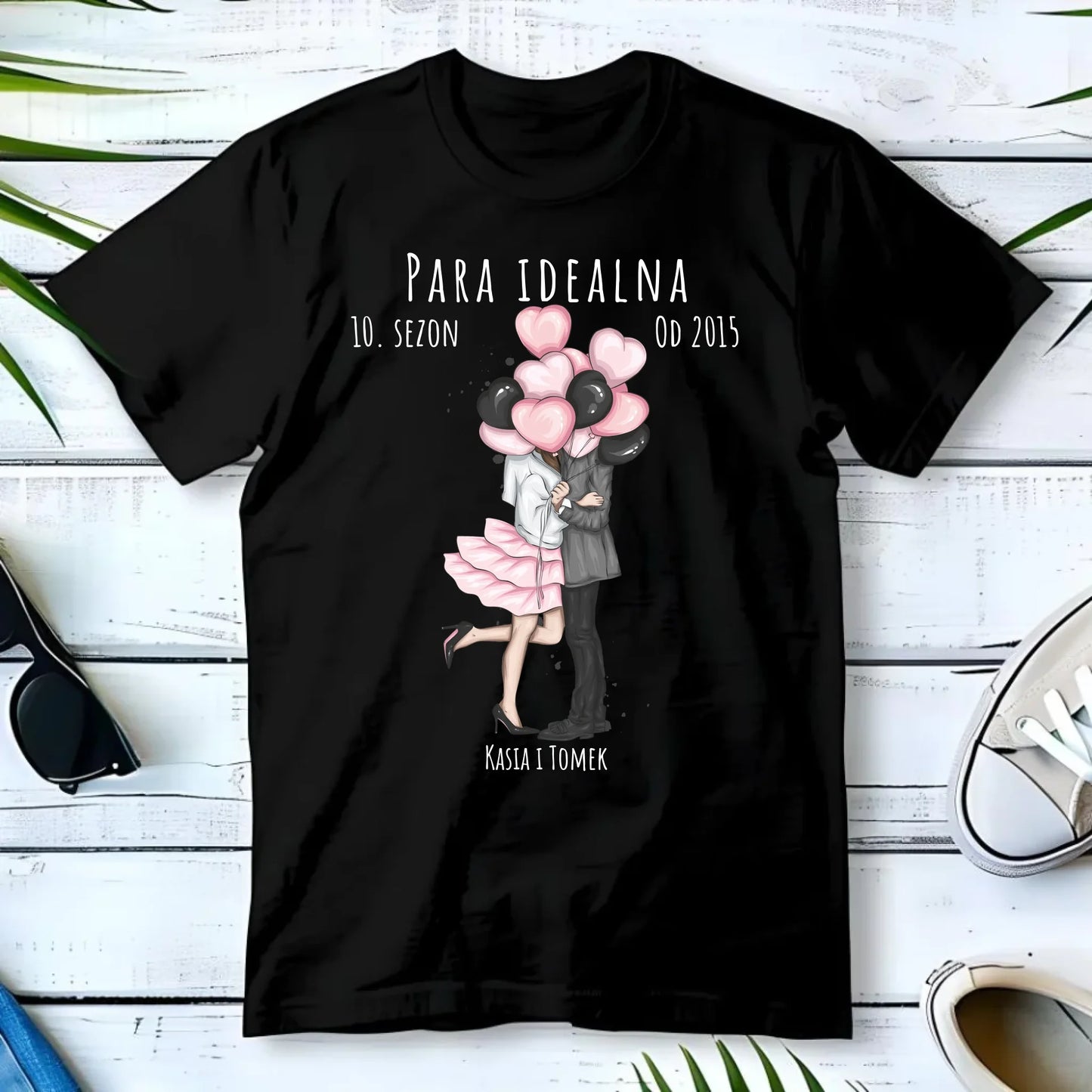 Koszulka męska dla par - prezent na rocznicę - Para idealna - personalizowana W11 - StoryCups.pl