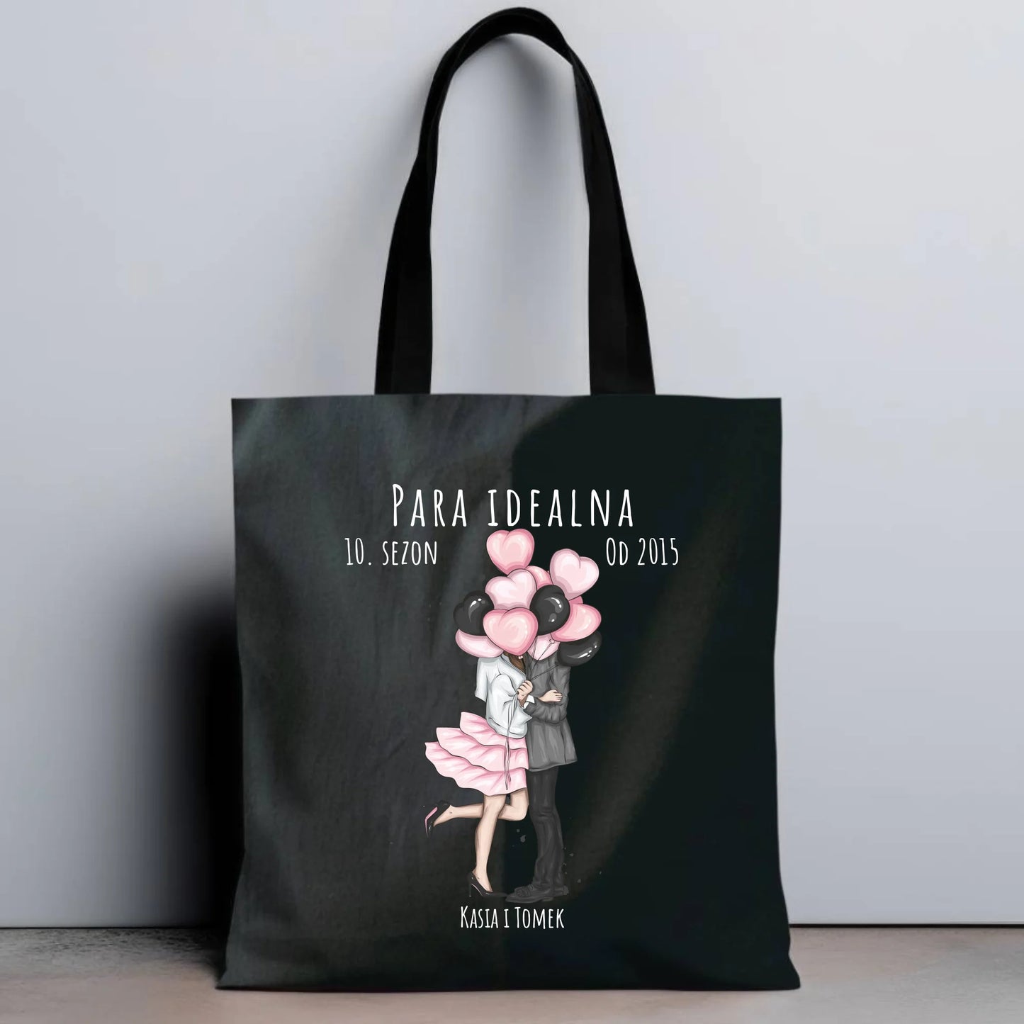 Torba dla par - prezent na rocznicę - Para idealna - personalizowana W11 - StoryCups.pl