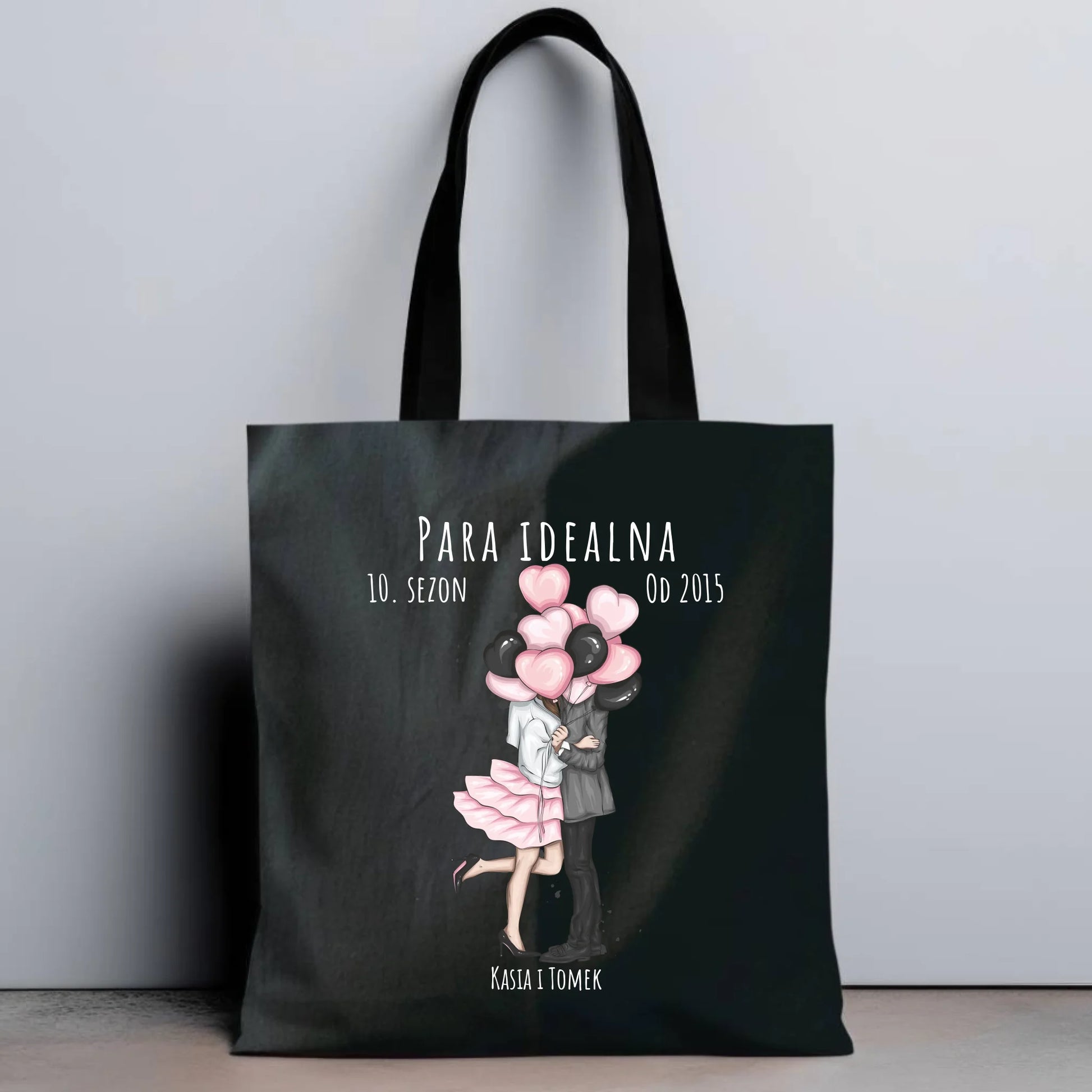 Torba dla par - prezent na rocznicę - Para idealna - personalizowana W11 - StoryCups.pl