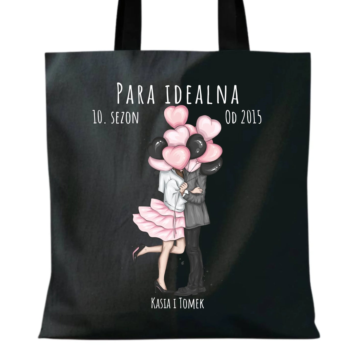 Torba dla par - prezent na rocznicę - Para idealna - personalizowana W11 - StoryCups.pl