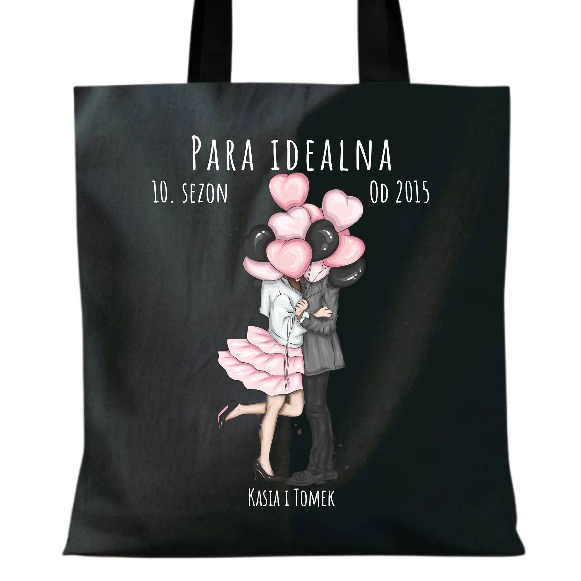 Torba dla par - prezent na rocznicę - Para idealna - personalizowana W11 - StoryCups.pl