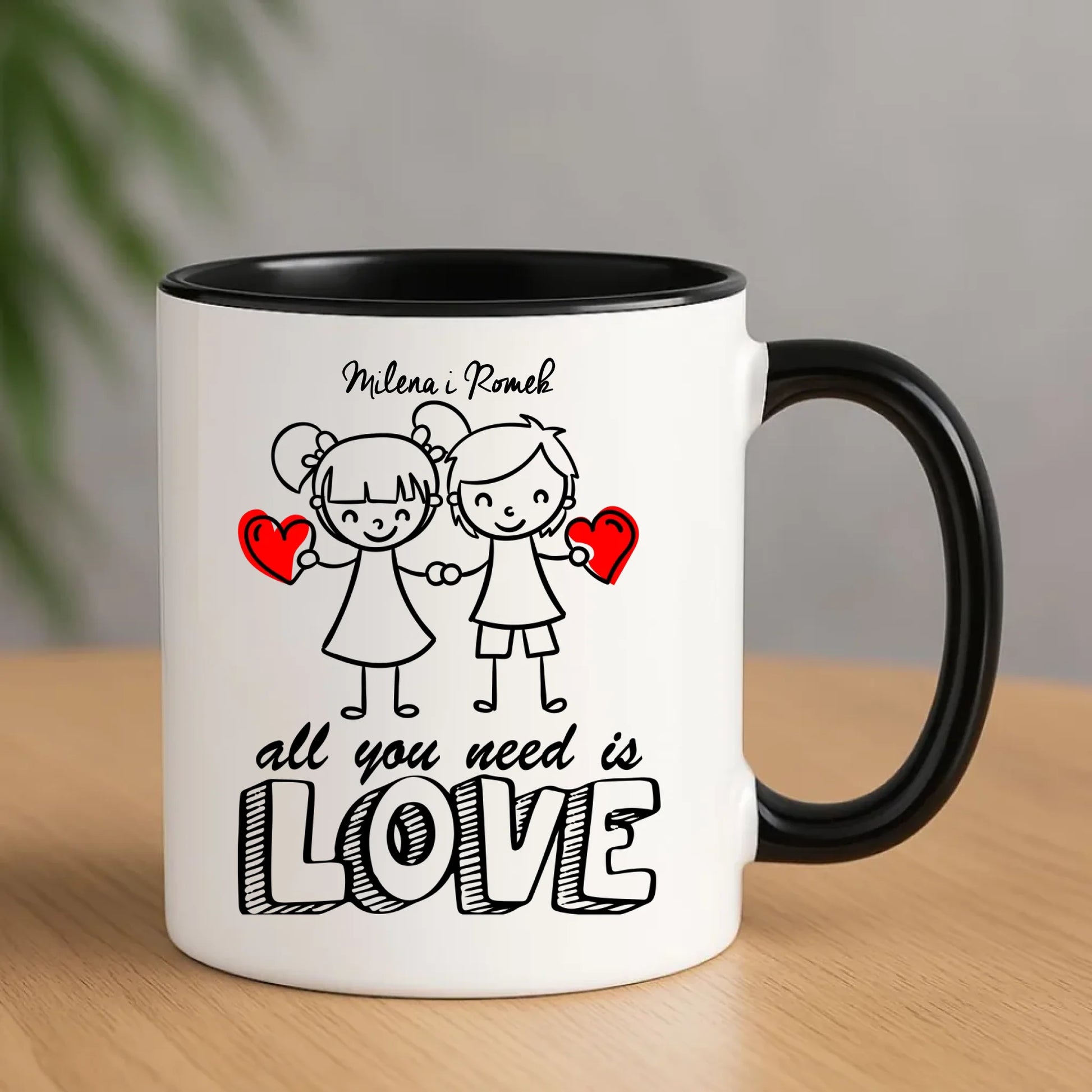 Kubek dla par - prezent dla chłopaka i dziewczyny - Love - personalizowany W13 - StoryCups.pl