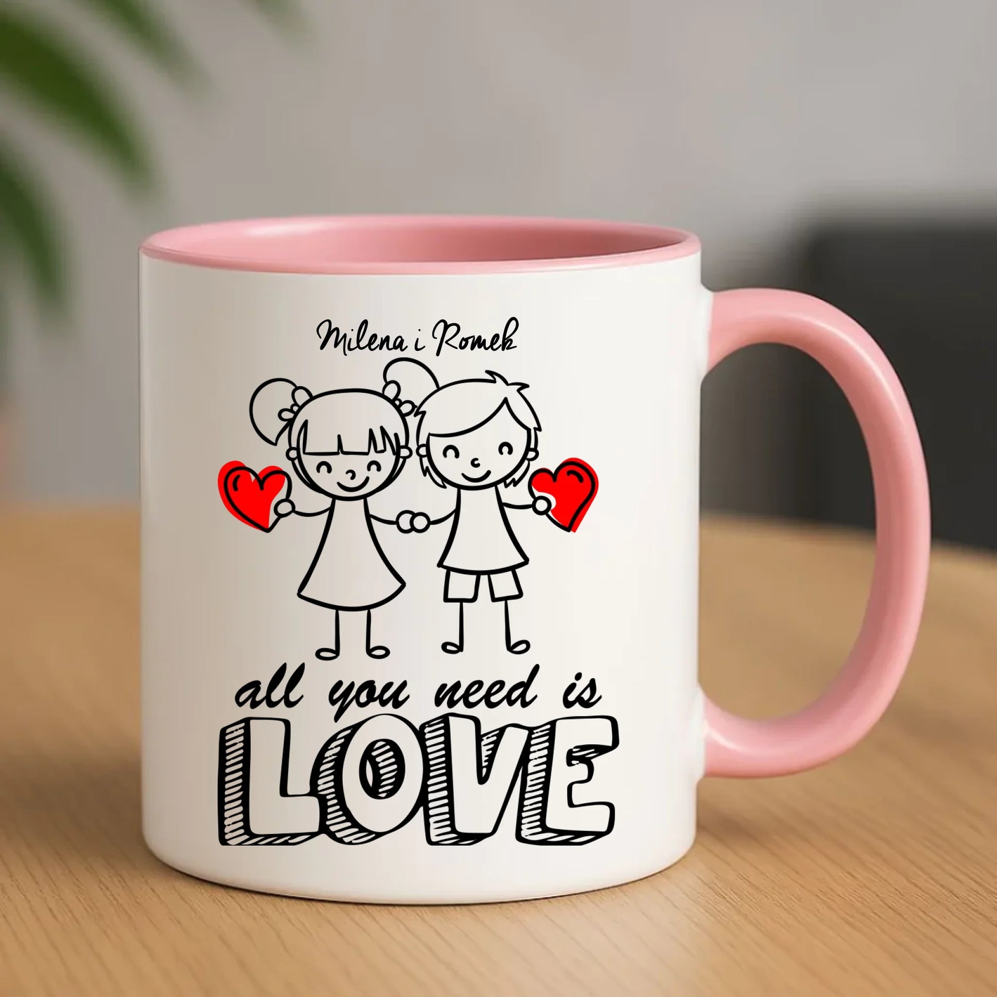 Kubek dla par - prezent dla chłopaka i dziewczyny - Love - personalizowany W13 - StoryCups.pl