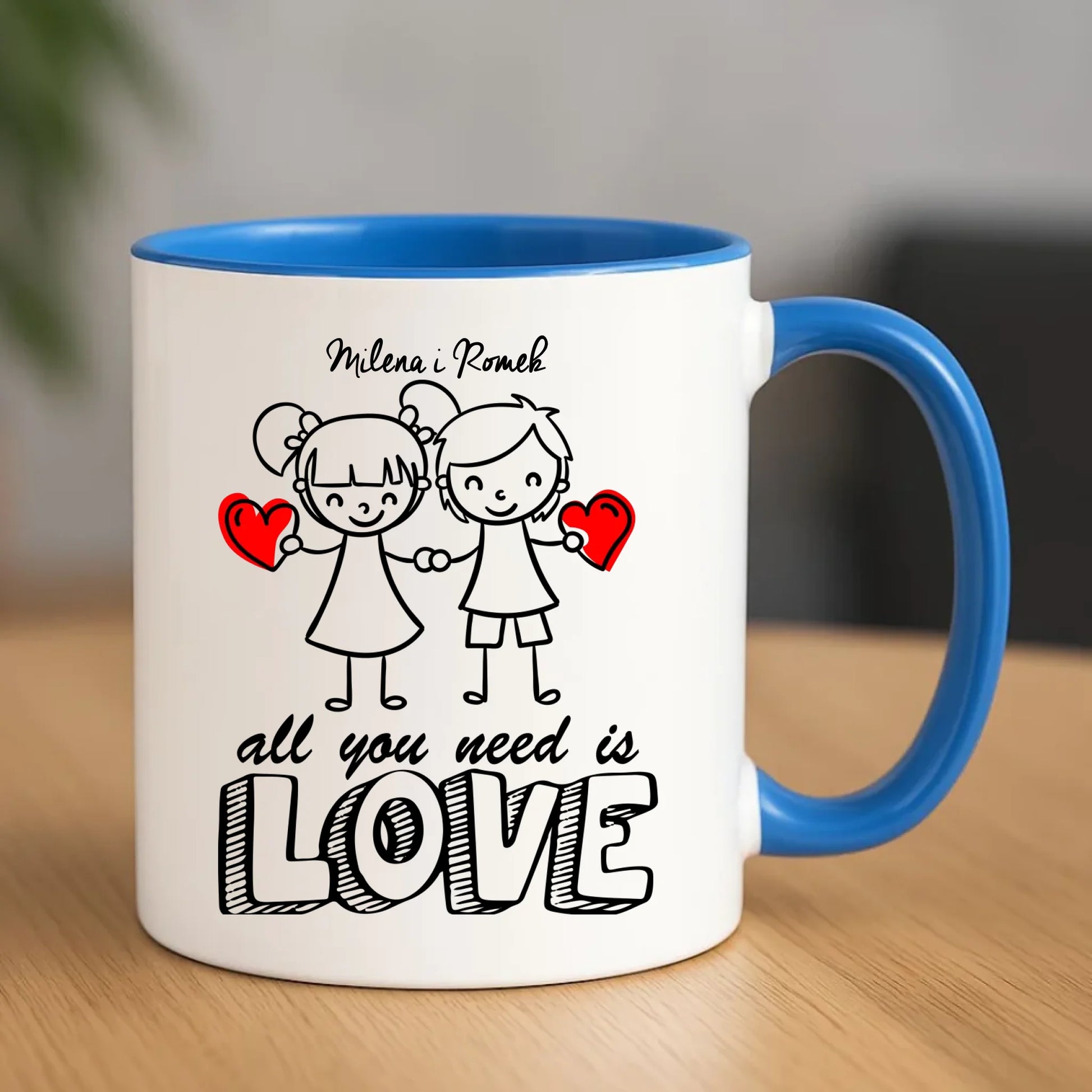 Kubek dla par - prezent dla chłopaka i dziewczyny - Love - personalizowany W13 - StoryCups.pl