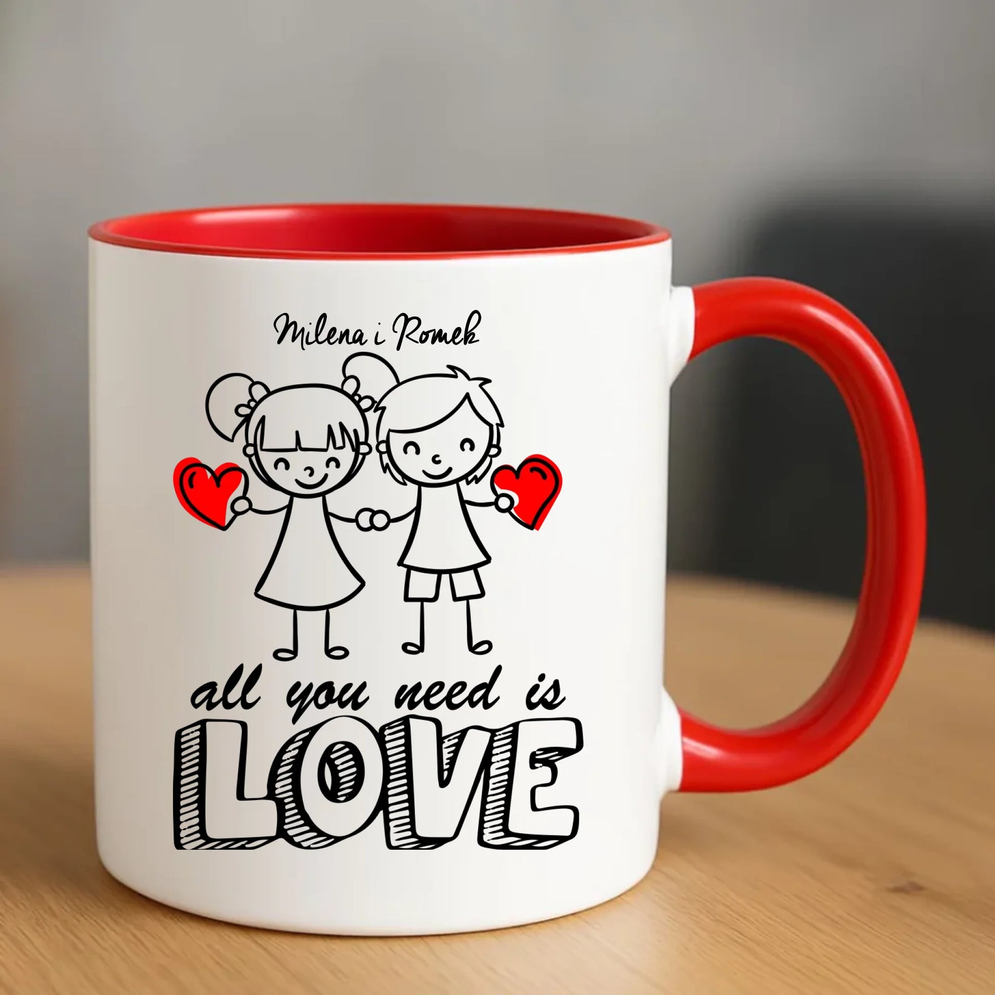 Kubek dla par - prezent dla chłopaka i dziewczyny - Love - personalizowany W13 - StoryCups.pl