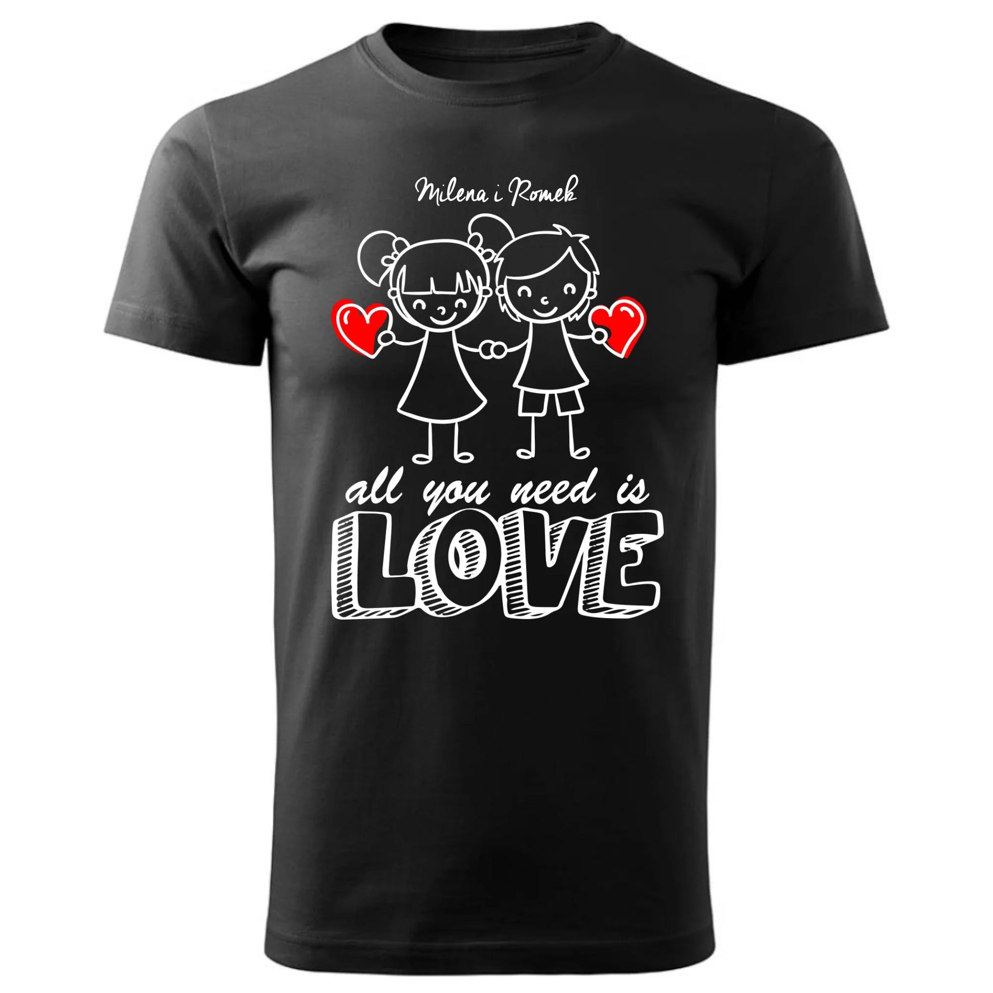 Koszulka męska dla par - prezent dla chłopaka - Love - personalizowana W13 - StoryCups.pl