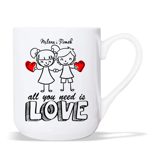 Kubek elegant dla par - prezent dla chłopaka i dziewczyny - Love - personalizowany W13 - StoryCups.pl