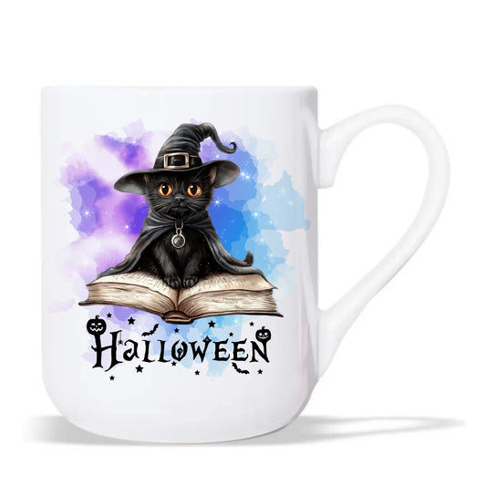 Kubek elegant na Halloween - Kot Czarodziej HL06 - StoryCups.pl