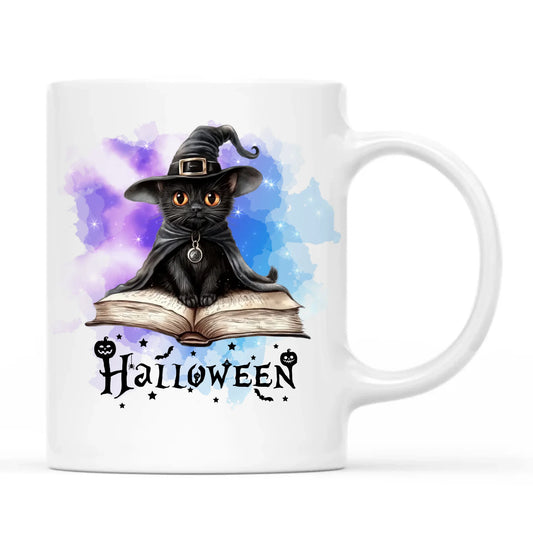 Kubek na Halloween - Kot Czarodziej HL06 - StoryCups.pl