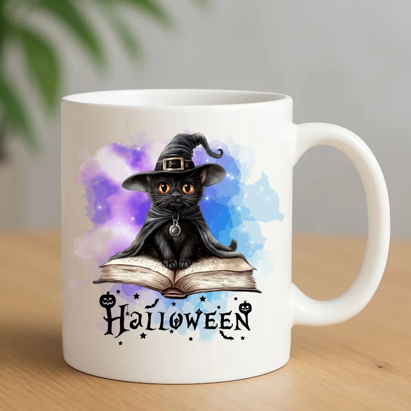 Kubek na Halloween - Kot Czarodziej HL06 - StoryCups.pl