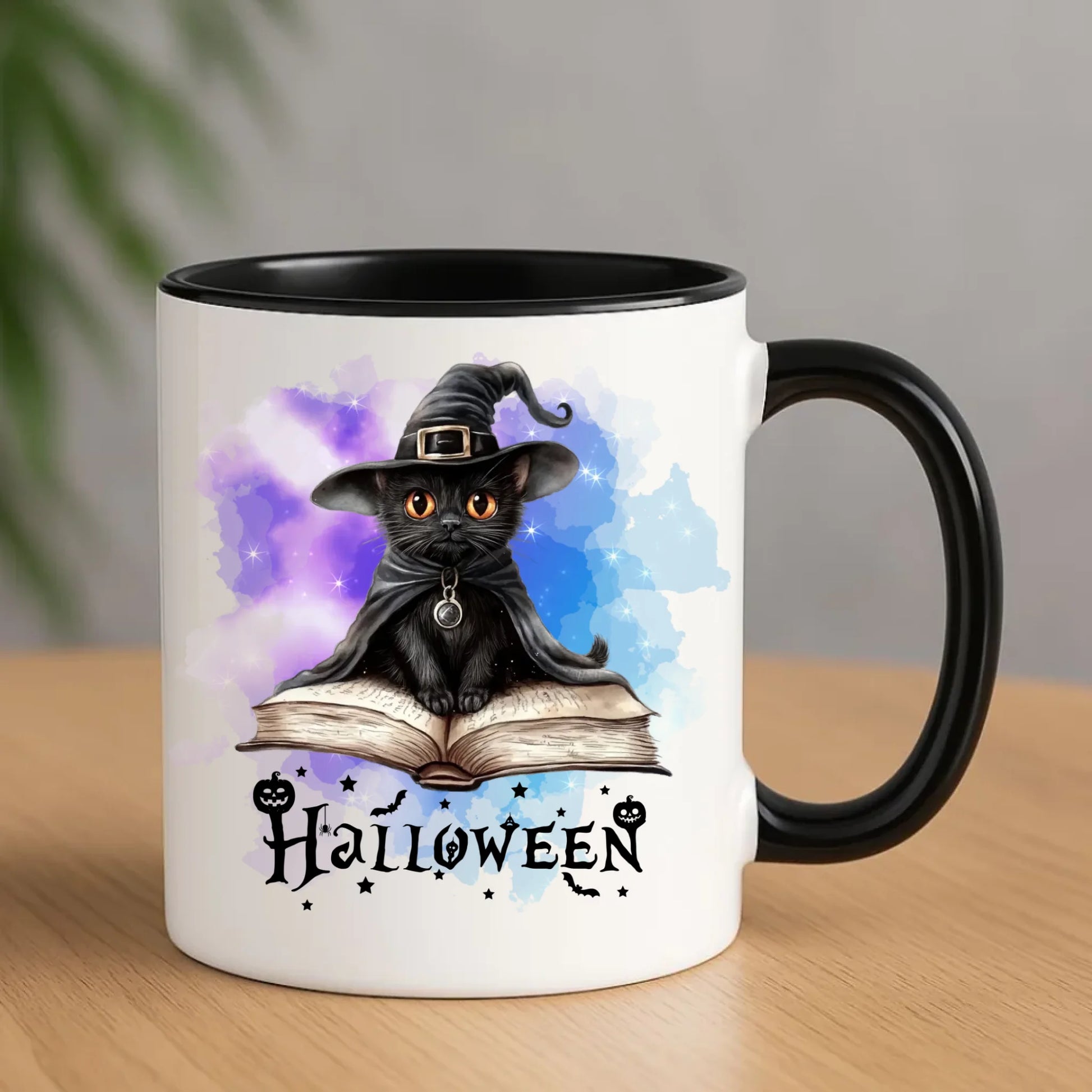 Kubek na Halloween - Kot Czarodziej HL06 - StoryCups.pl