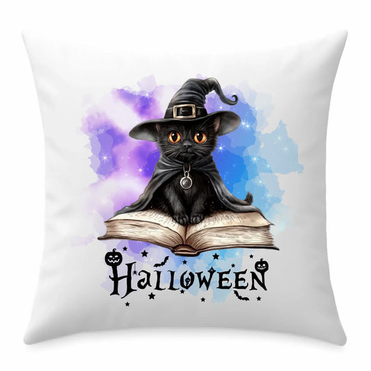 Poduszka na Halloween - Kot Czarodziej HL06 - StoryCups.pl