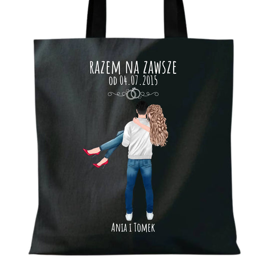 Torba dla par - personalizowany prezent na rocznicę - Razem na zawsze W14 - StoryCups.pl