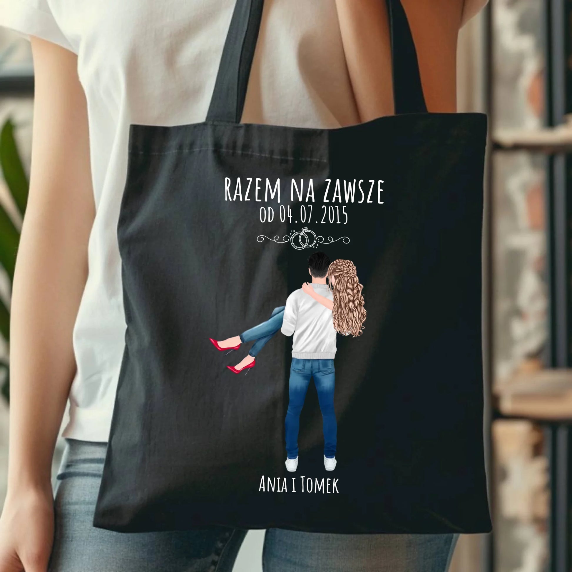 Torba dla par - personalizowany prezent na rocznicę - Razem na zawsze W14 - StoryCups.pl