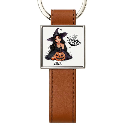 Brelok halloweenowy - Czarownica z dynią - personalizowany HL10 - StoryCups.pl