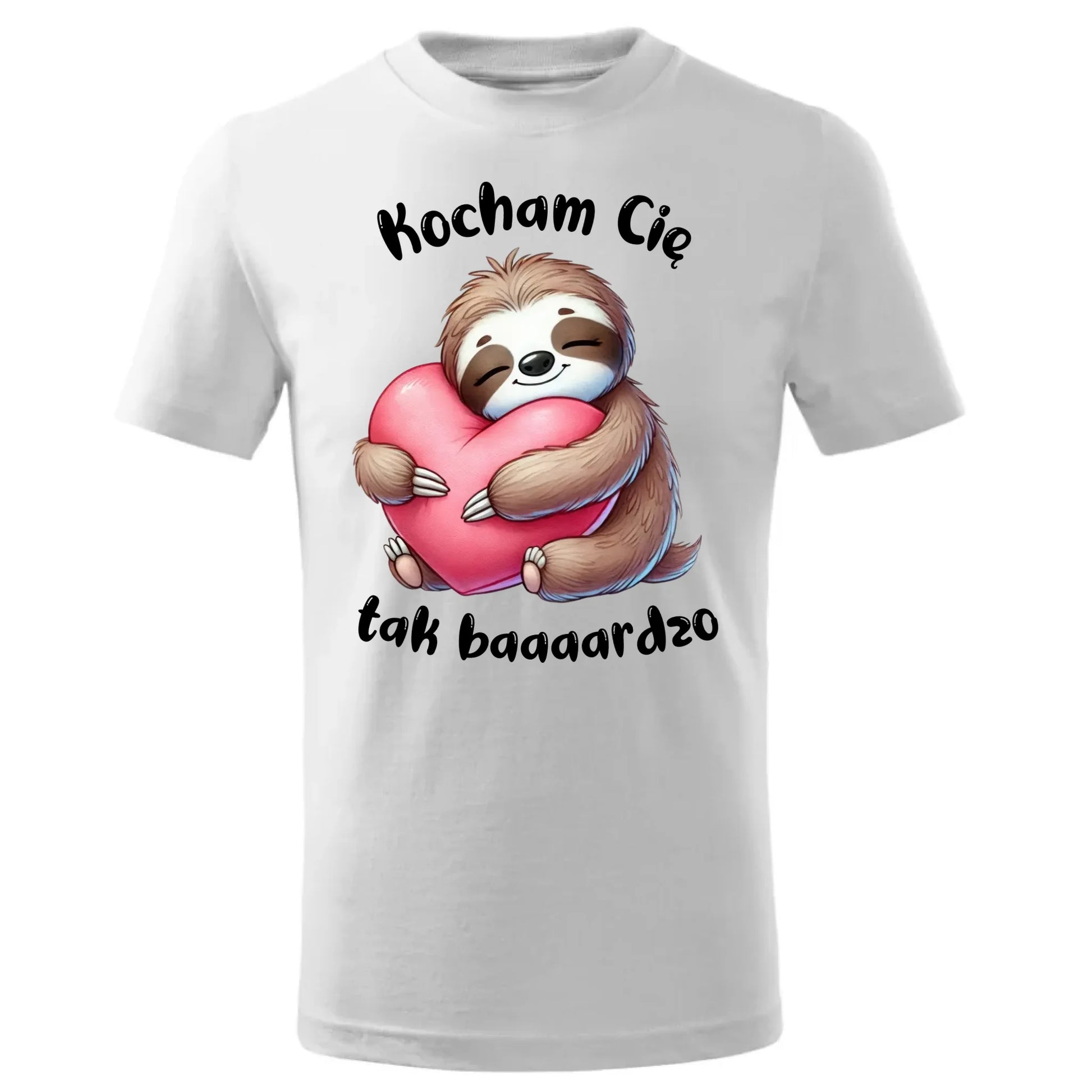 Koszulka dziecięca - Leniwiec Kocham Cię tak baaaardzo W16 - StoryCups.pl