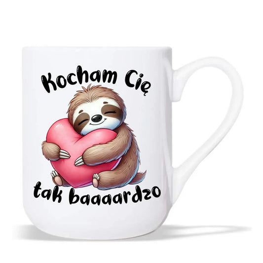 Kubek elegant - Leniwiec Kocham Cię tak baaaardzo W16 - StoryCups.pl