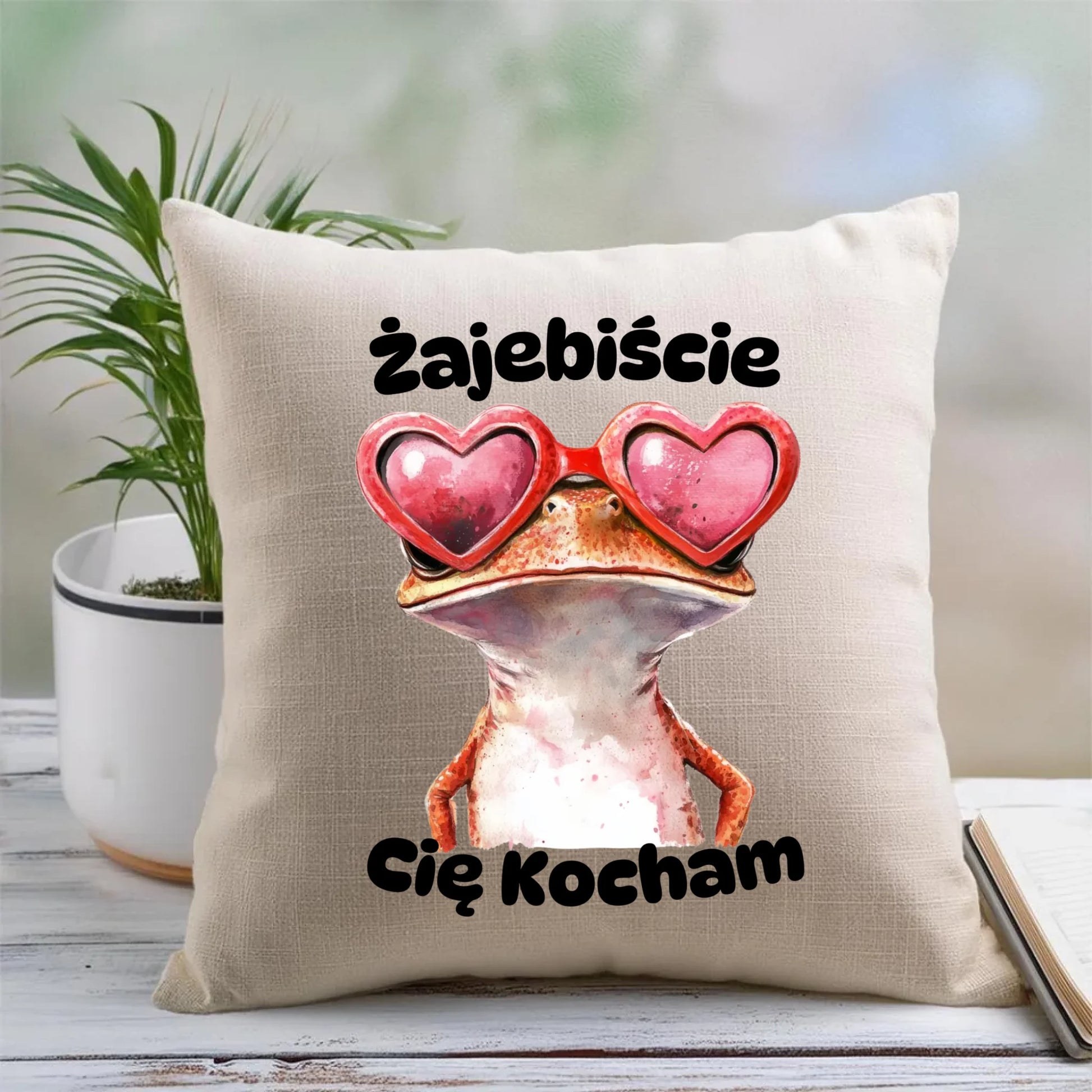 Poduszka z żabą - Żajebiście Cię Kocham W17 - StoryCups.pl