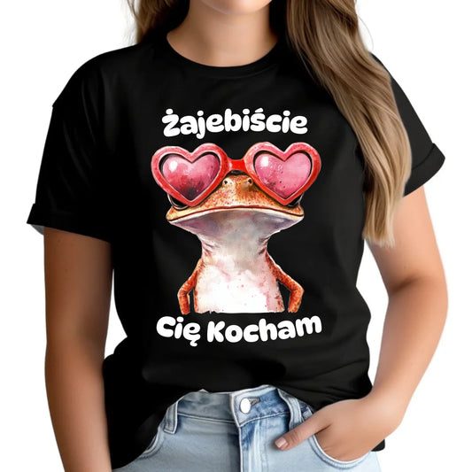 Koszulka damska z żabą - Żajebiście Cię Kocham Żaba W17 - StoryCups.pl