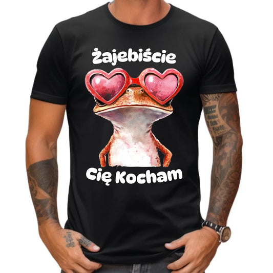 Koszulka męska z żabą - Żajebiście Cię Kocham W17 - StoryCups.pl