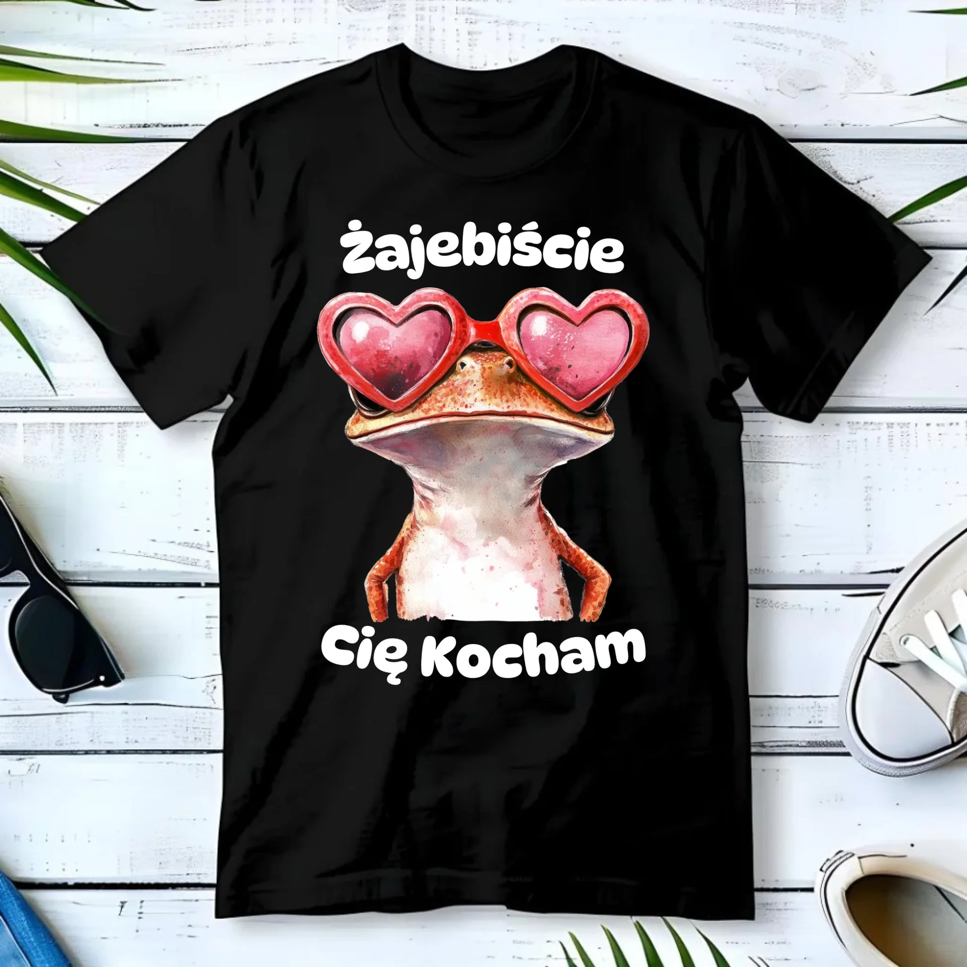 Koszulka męska z żabą - Żajebiście Cię Kocham W17 - StoryCups.pl