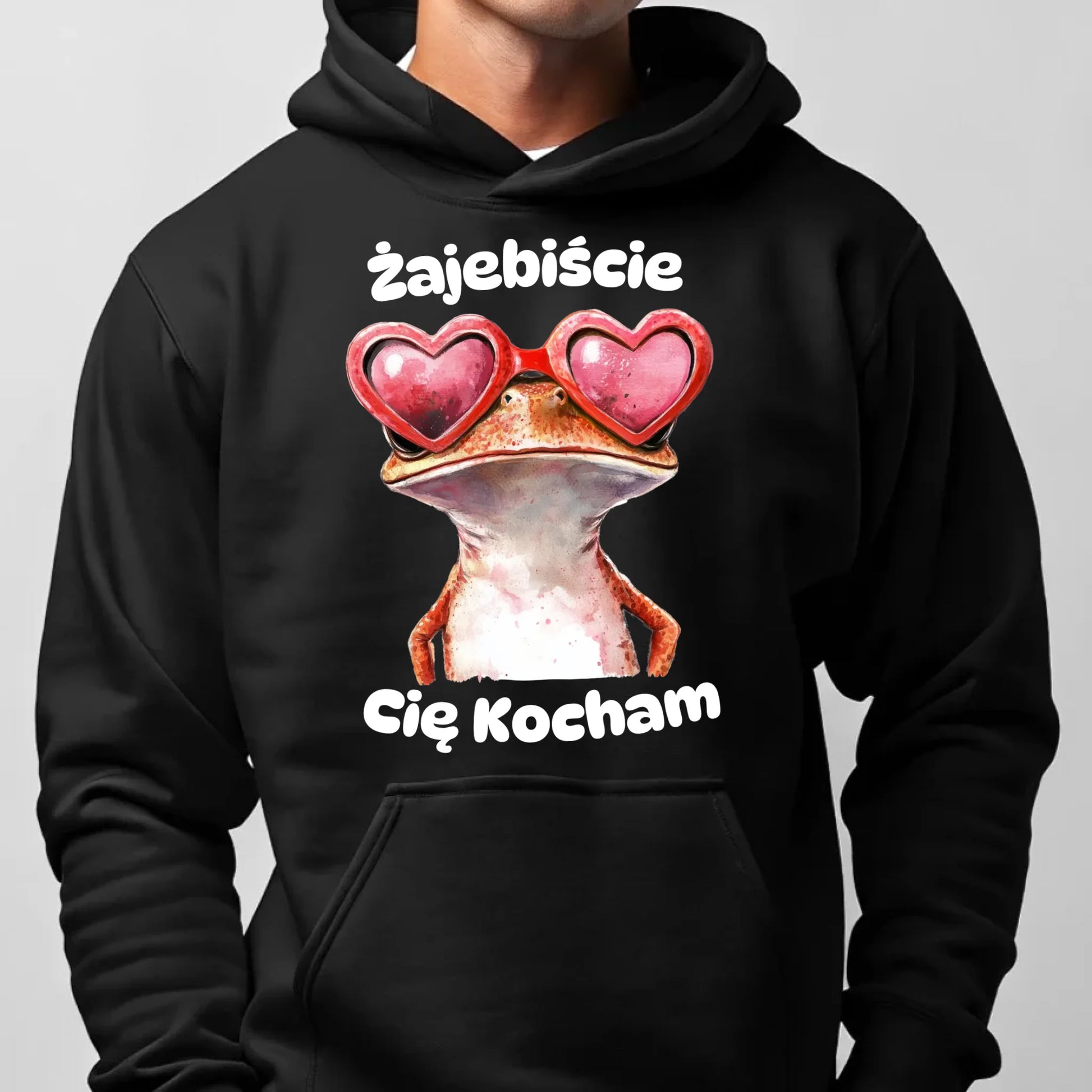 Bluza męska z kapturem - Żajebiście Cię Kocham W17 - StoryCups.pl