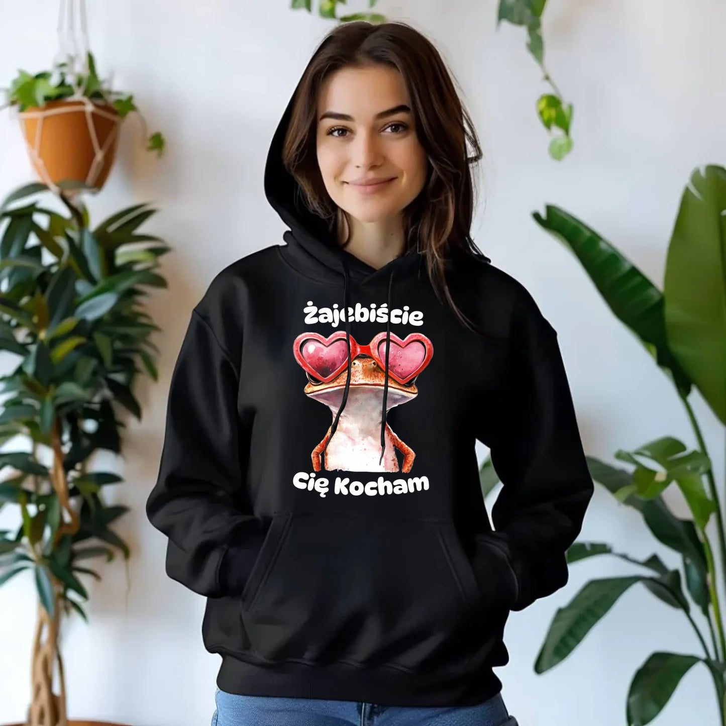 Bluza damska z kapturem - Żajebiście Cię Kocham W17 - StoryCups.pl