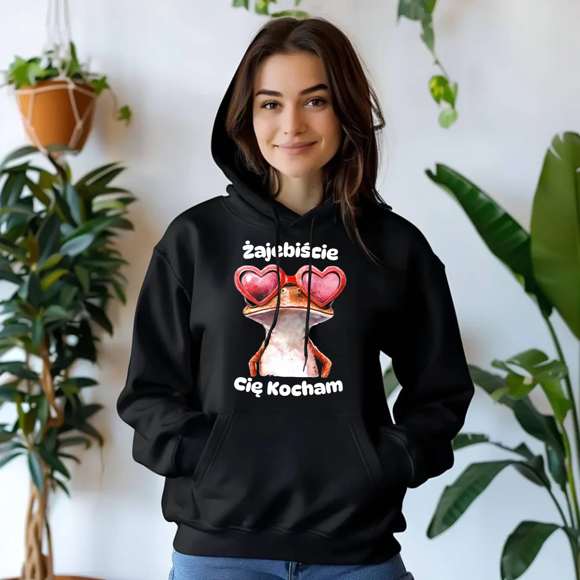 Bluza damska z kapturem - Żajebiście Cię Kocham W17 - StoryCups.pl