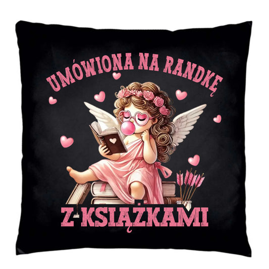 Poduszka dekoracyjna dla czytelniczki – Umówiona na randkę W19 - StoryCups.pl