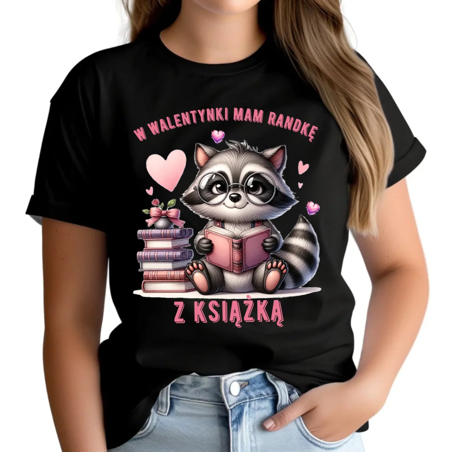 Koszulka damska na Walentynki dla mola książkowego – Mam randkę z książką W20 - StoryCups.pl