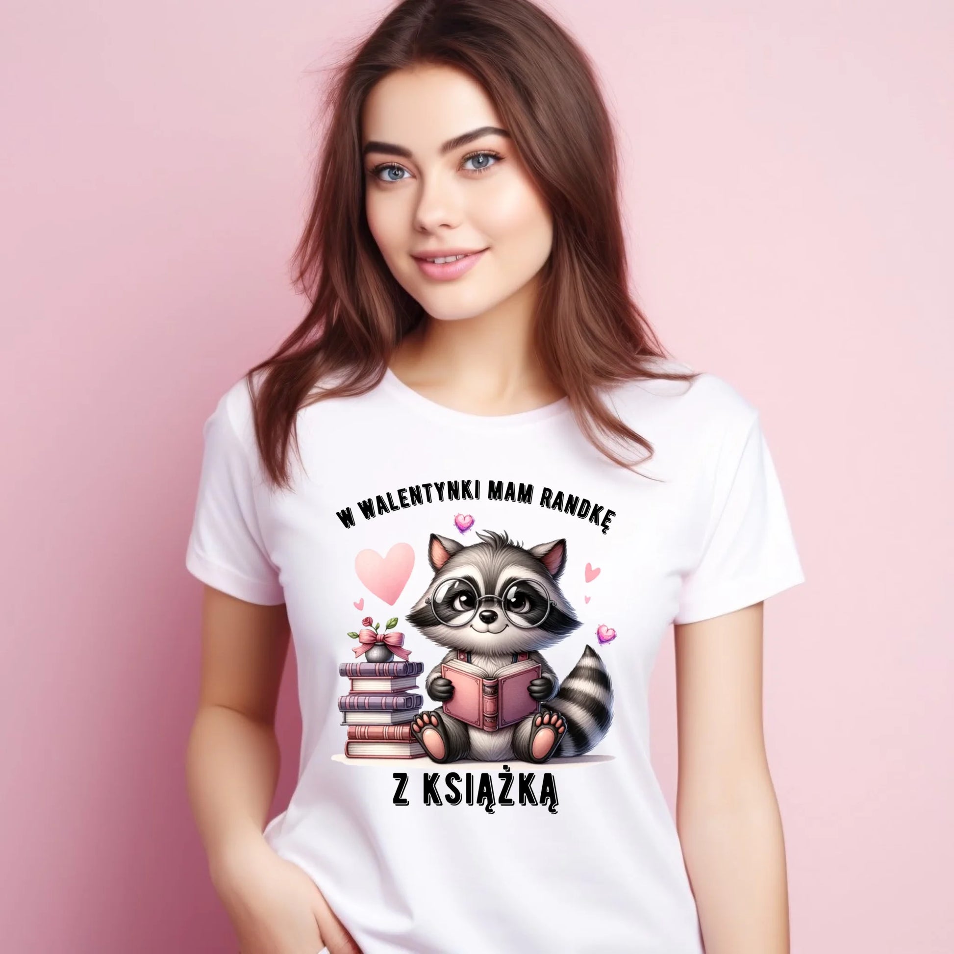 Koszulka damska na Walentynki dla mola książkowego – Mam randkę z książką W20 - StoryCups.pl