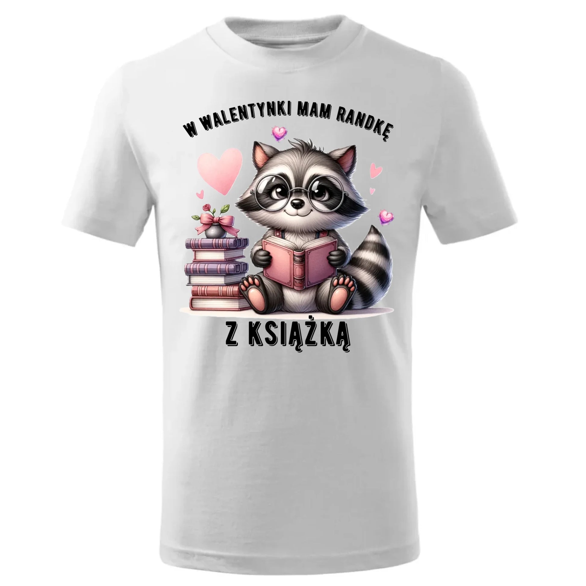 Koszulka dziecięca na Walentynki dla mola książkowego – Mam randkę z książką W20 - StoryCups.pl