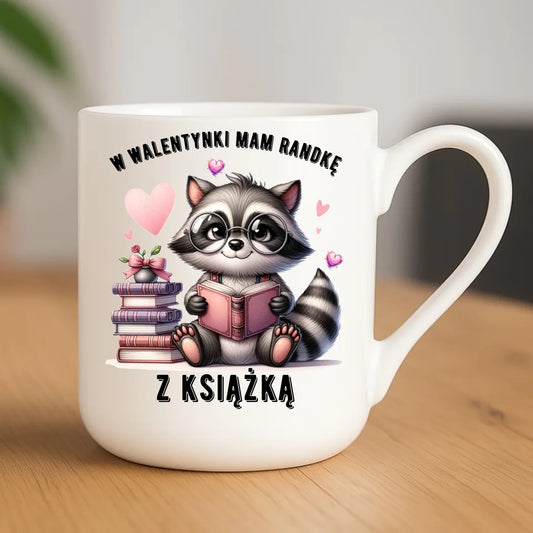 Kubek elegant na Walentynki dla mola książkowego – Mam randkę z książką W20