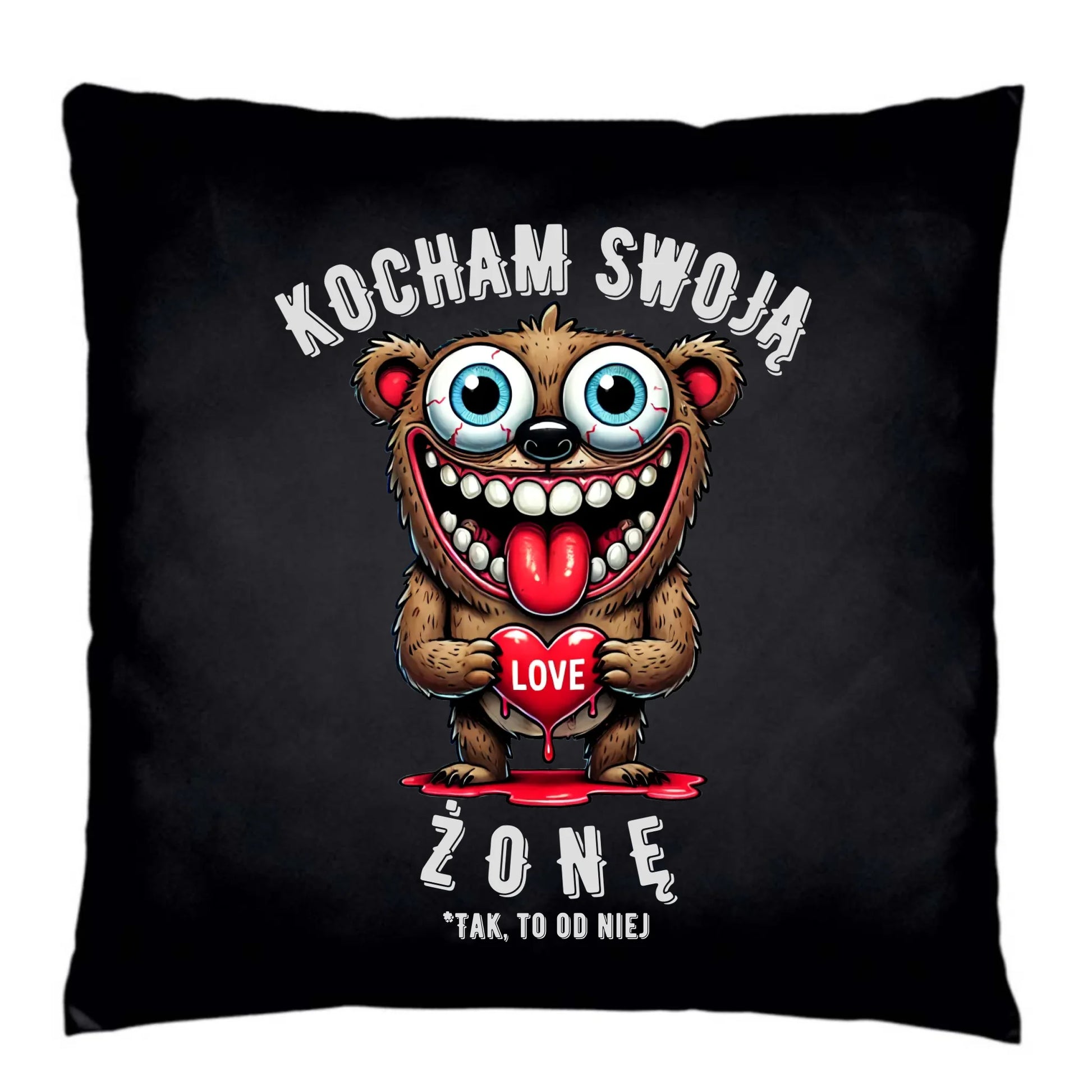 Poduszka dekoracyjna - prezent dla męża - Kocham swoją żonę W23 - StoryCups.pl