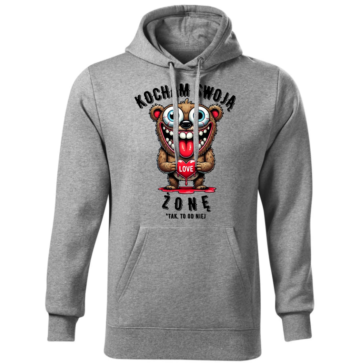 Bluza męska z kapturem - prezent dla męża - Kocham swoją żonę W23 - StoryCups.pl