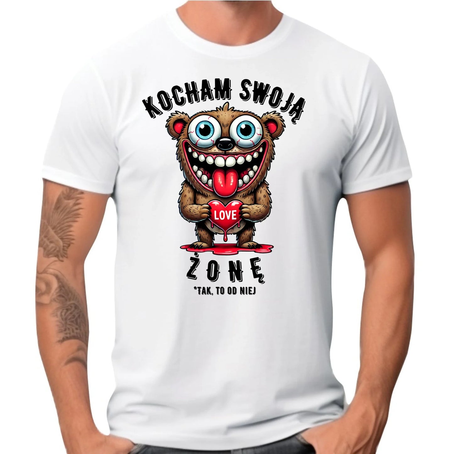 Koszulka męska - prezent dla męża - Kocham swoją żonę W23 - StoryCups.pl