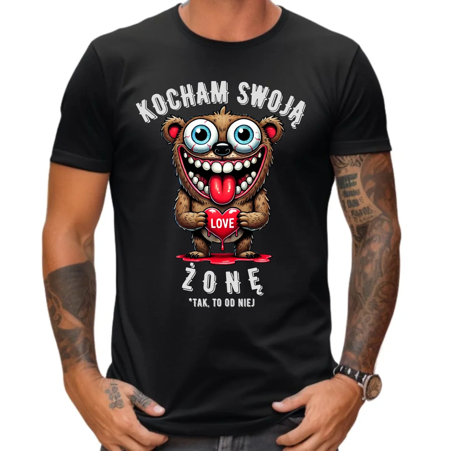 Koszulka męska - prezent dla męża - Kocham swoją żonę W23 - StoryCups.pl