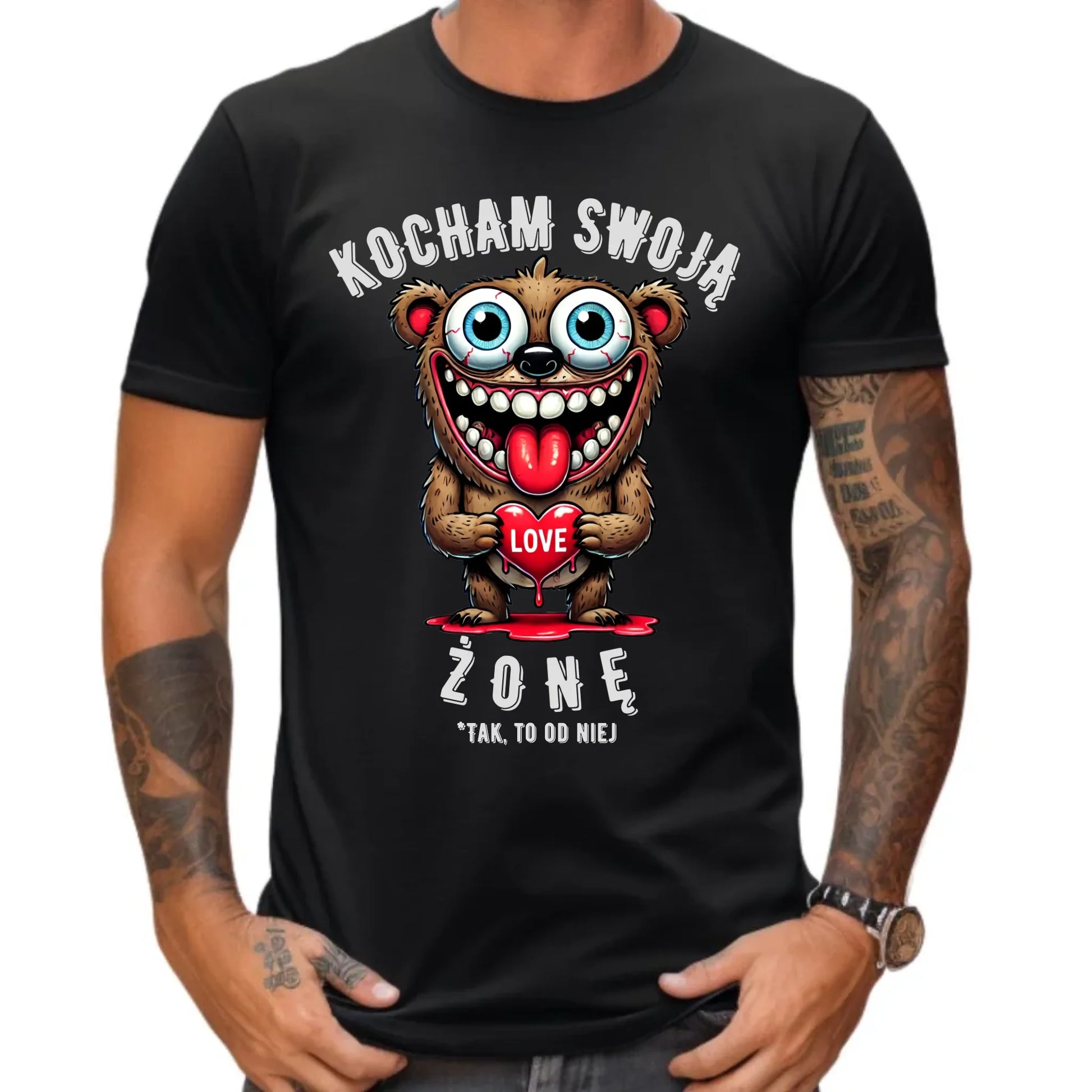 Koszulka męska - prezent dla męża - Kocham swoją żonę W23 - StoryCups.pl