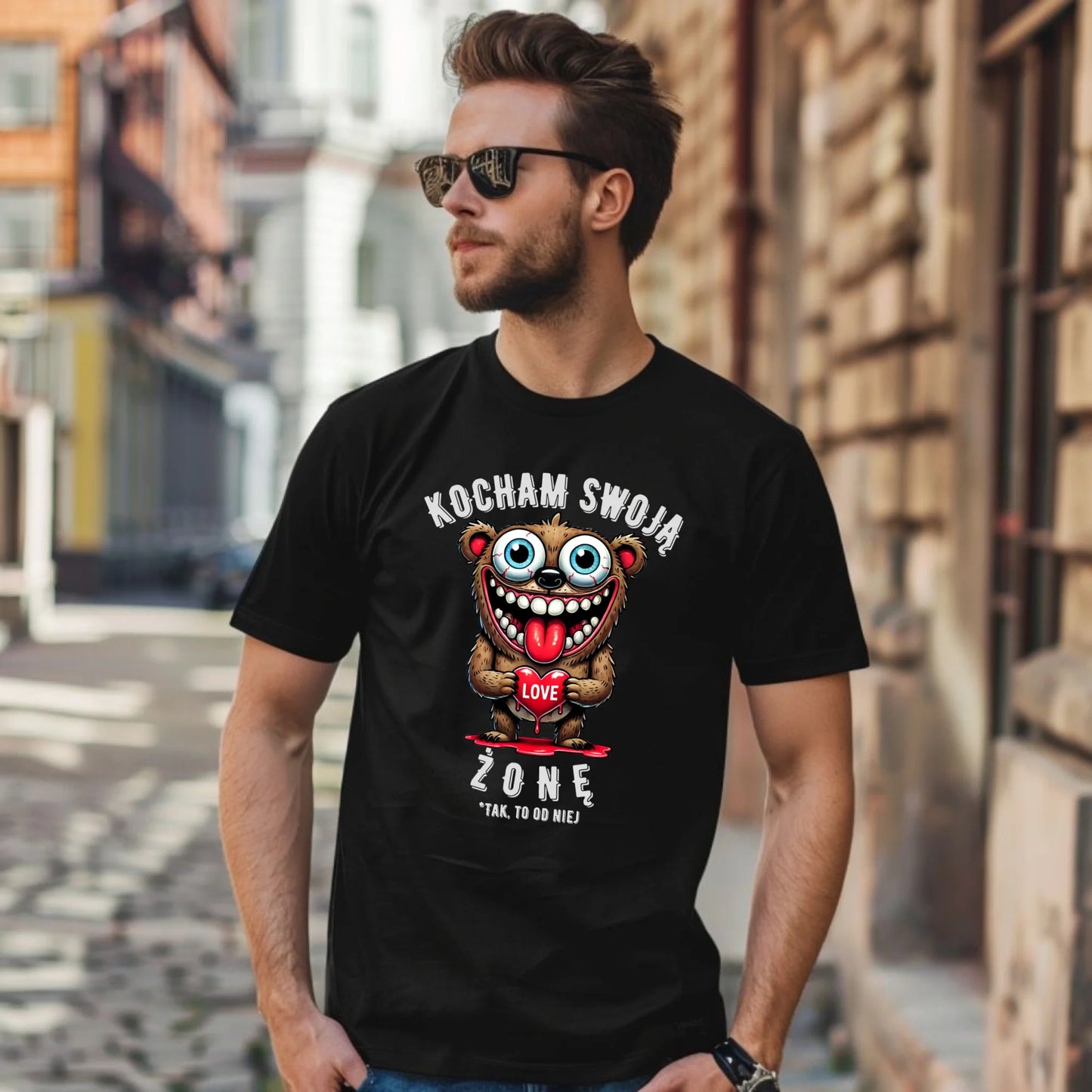 Koszulka męska - prezent dla męża - Kocham swoją żonę W23 - StoryCups.pl