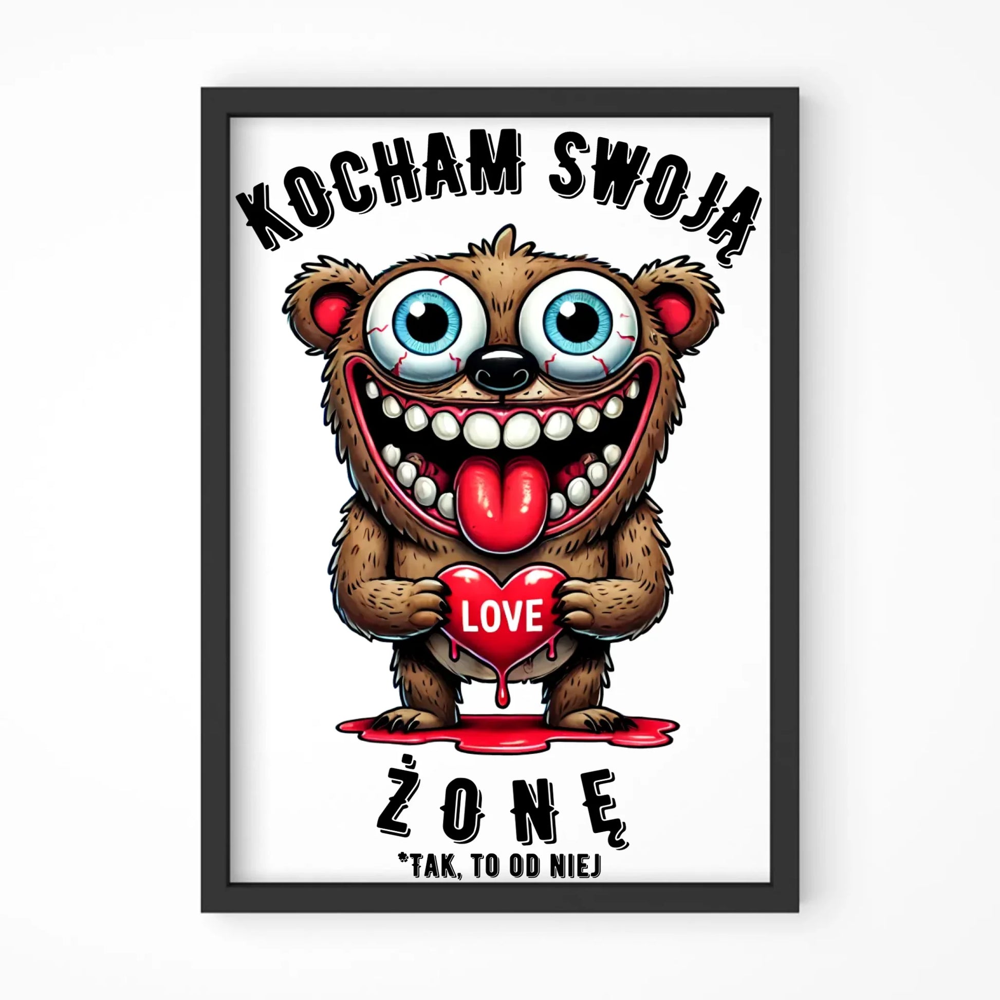 Plakat w ramie - prezent dla męża - Kocham swoją żonę W23 - StoryCups.pl