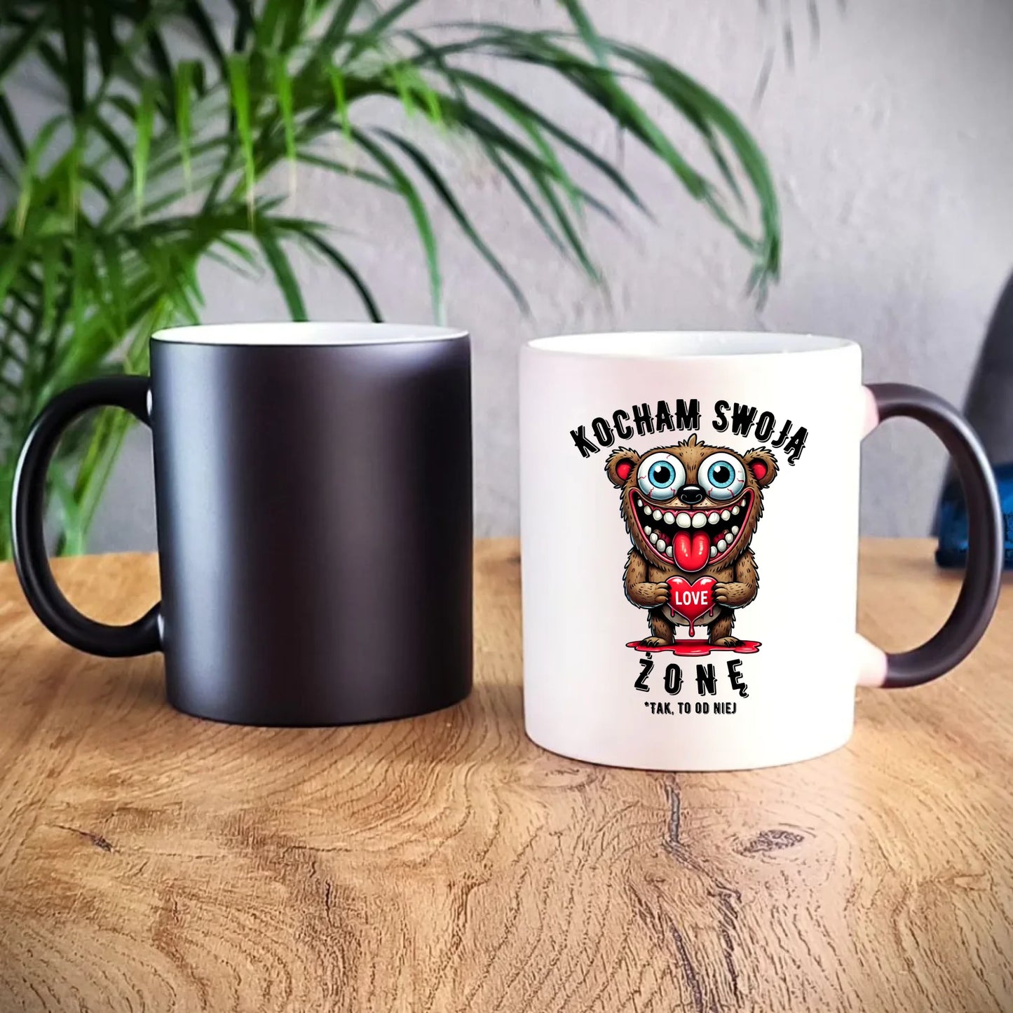 Kubek magiczny - prezent dla męża - Kocham swoją żonę W23 - StoryCups.pl