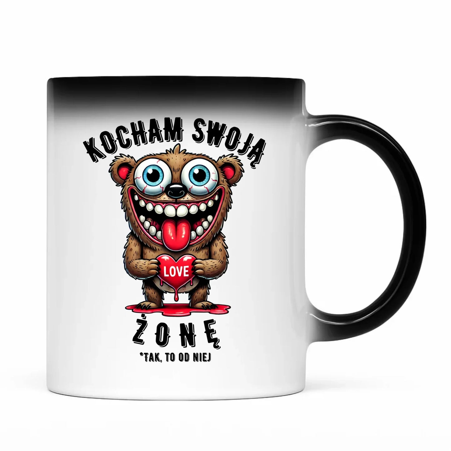Kubek magiczny - prezent dla męża - Kocham swoją żonę W23 - StoryCups.pl
