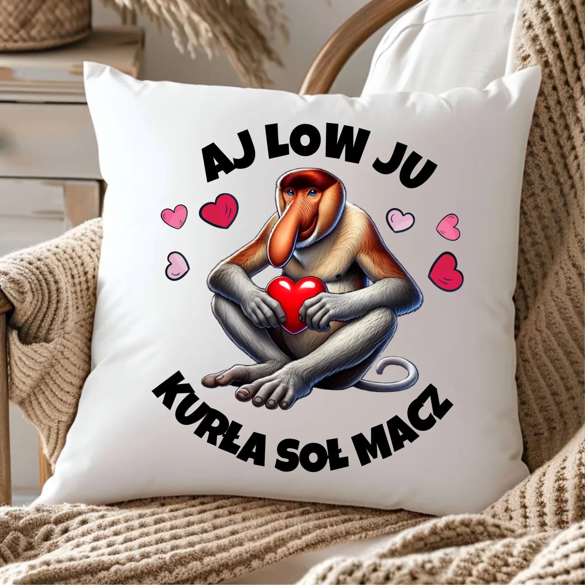 Poduszka - Janusz nosacz - Aj low ju kurła W26 - StoryCups.pl