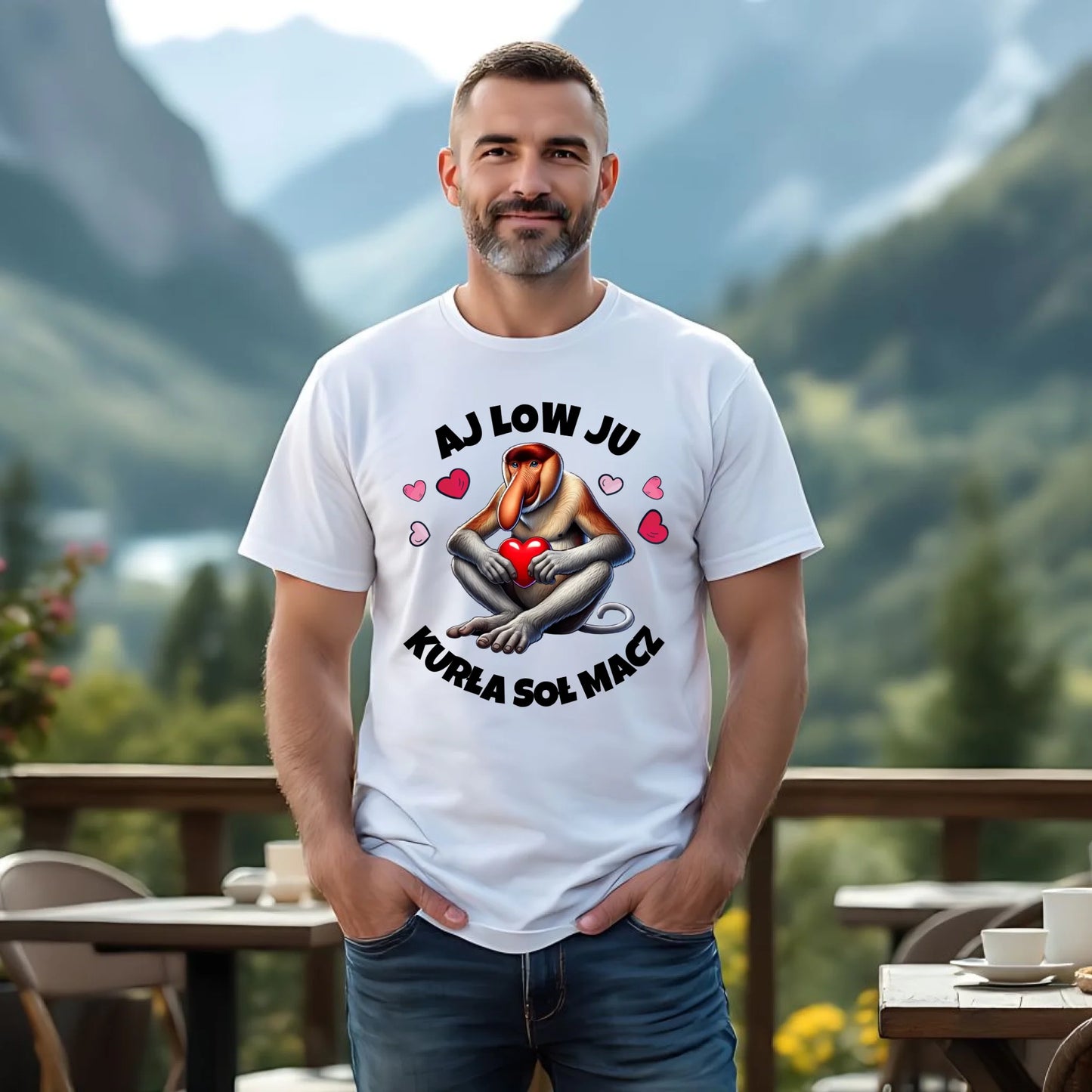 Koszulka męska - Janusz nosacz - Aj low ju kurła W26 - StoryCups.pl