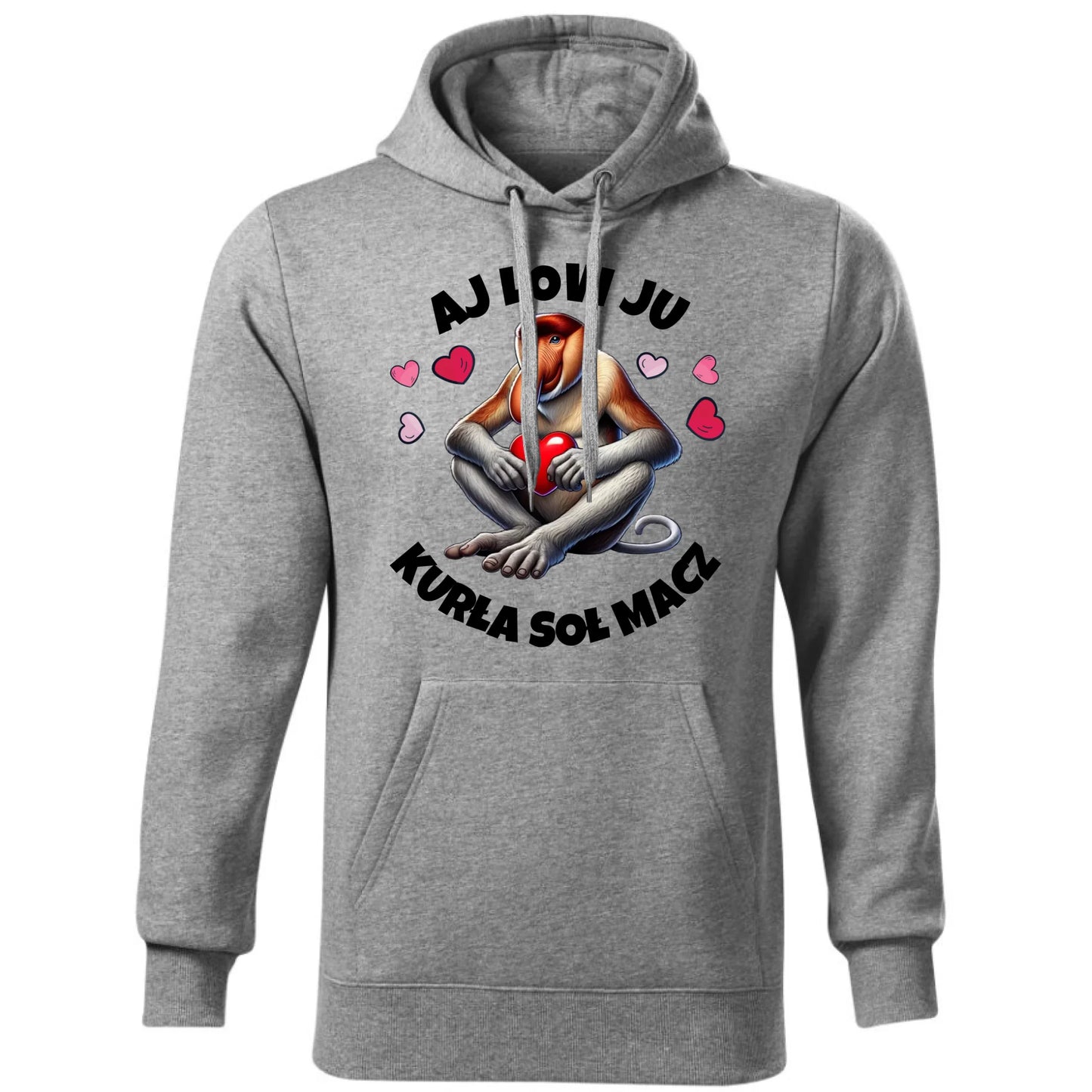 Bluza męska z kapturem - Janusz nosacz - Aj low ju kurła W26 - StoryCups.pl
