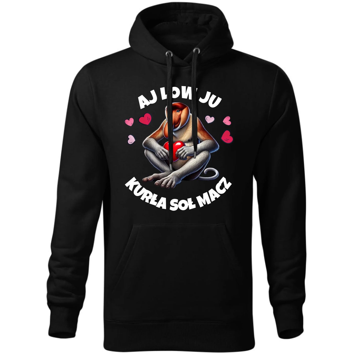 Bluza męska z kapturem - Janusz nosacz - Aj low ju kurła W26 - StoryCups.pl