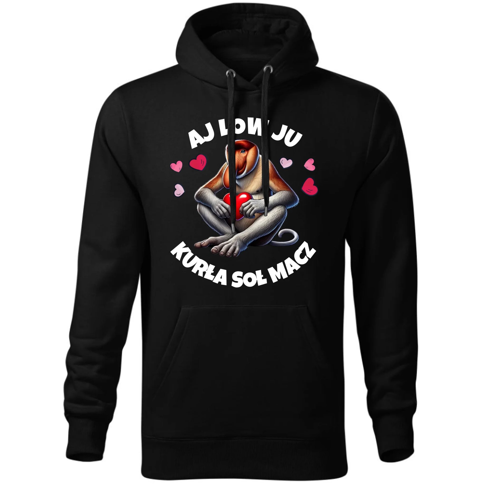 Bluza męska z kapturem - Janusz nosacz - Aj low ju kurła W26 - StoryCups.pl