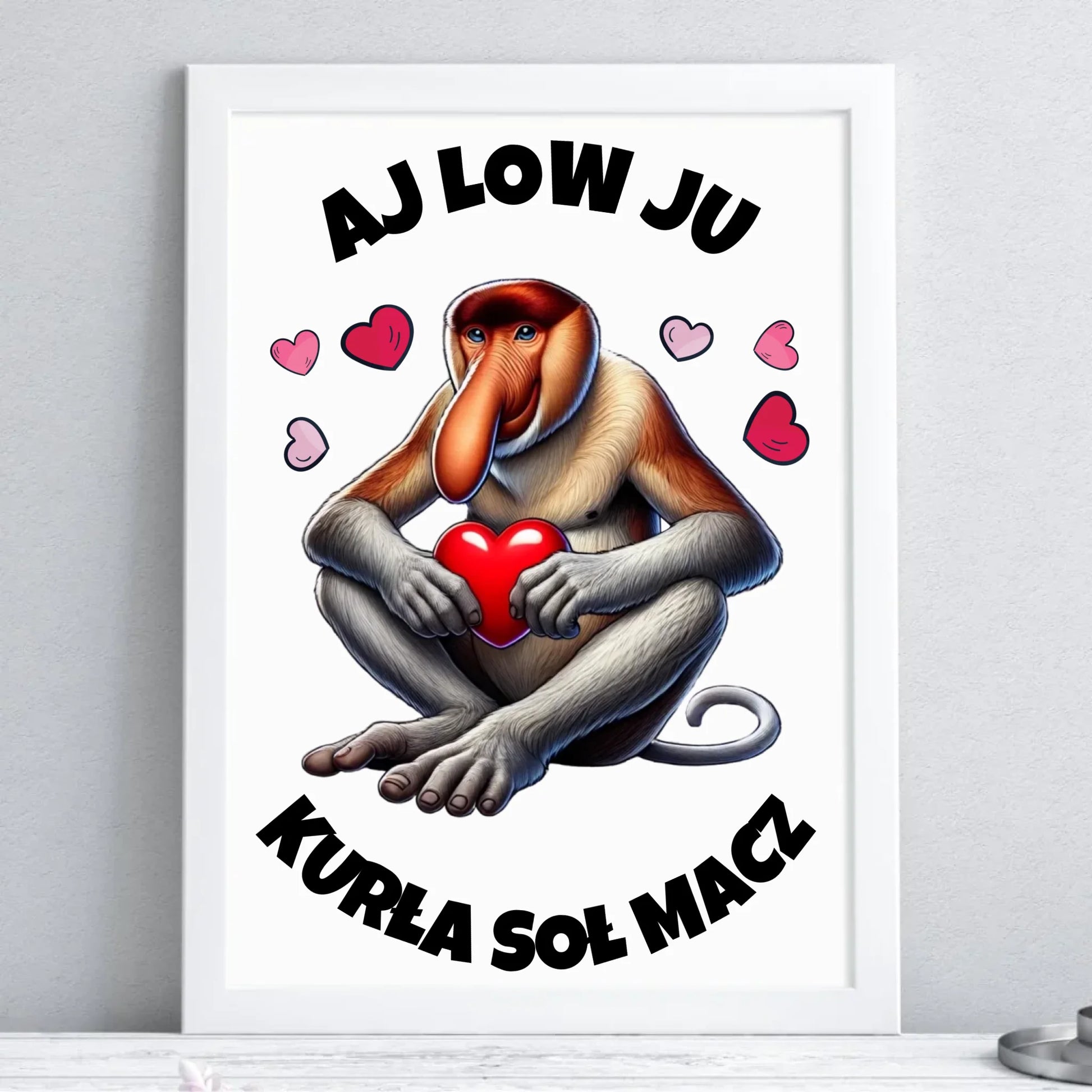 Plakat w ramie - Janusz nosacz - Aj low ju kurła W26 - StoryCups.pl