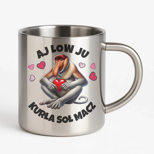 Kubek metalowy - Janusz nosacz - Aj low ju kurła W26 - StoryCups.pl