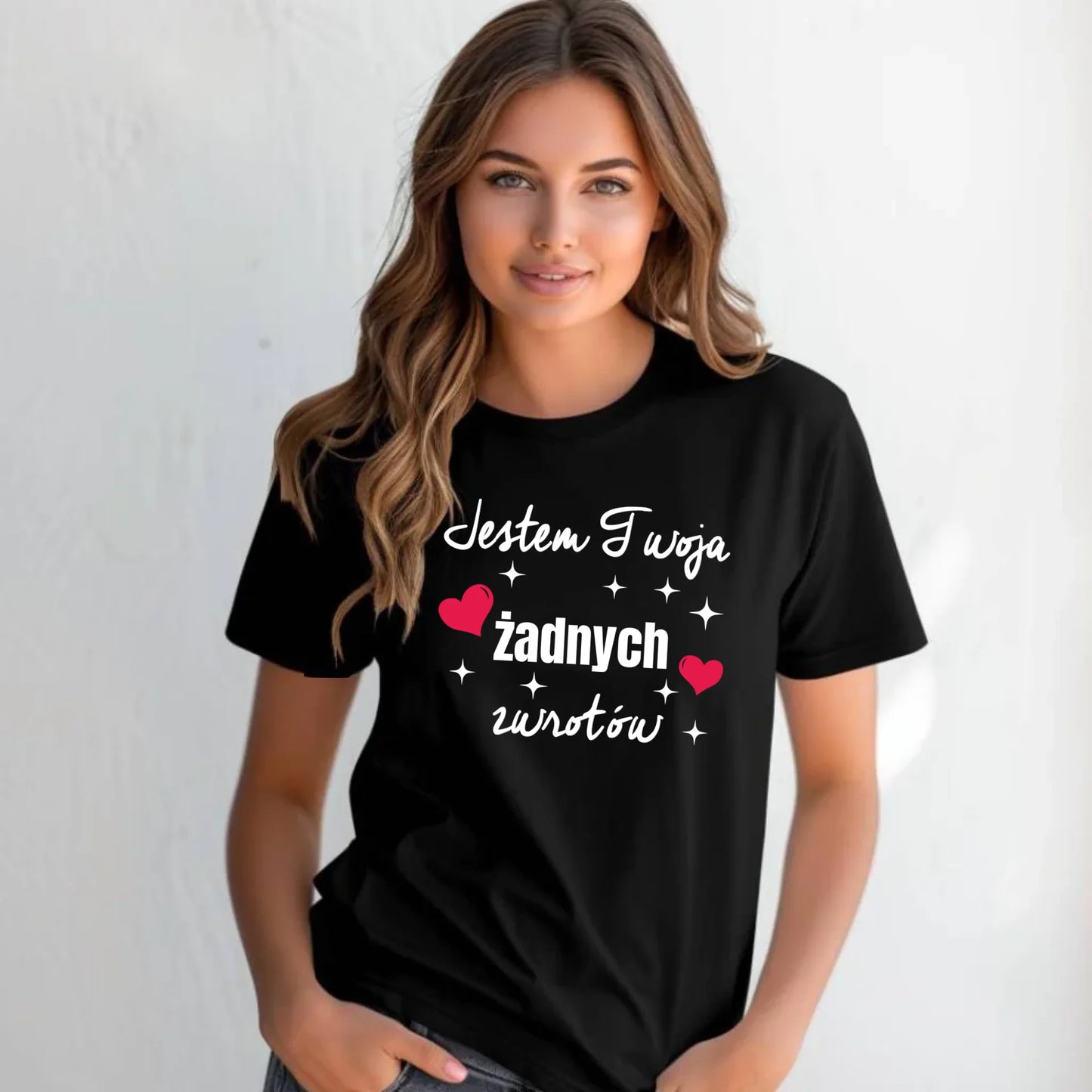 Koszulka damska - Jestem Twoja żadnych zwrotów W28 - StoryCups.pl